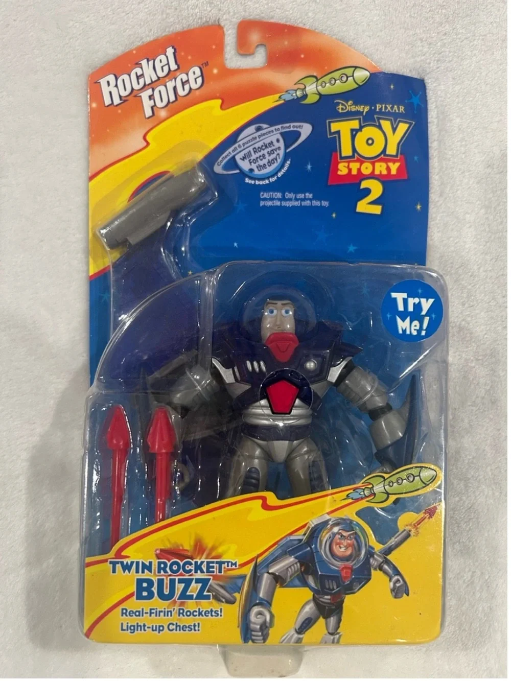 Buzz Lightyear 1999 Mattel Disney Pixar Toy Story 2 Twin Rocket action figure